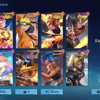 Mobile Legends: Bang Bang Accounts Collector Global|402 Skin|Exalted|NARUTO,PATRICK,PRIME Claude Yuzhong,Annual