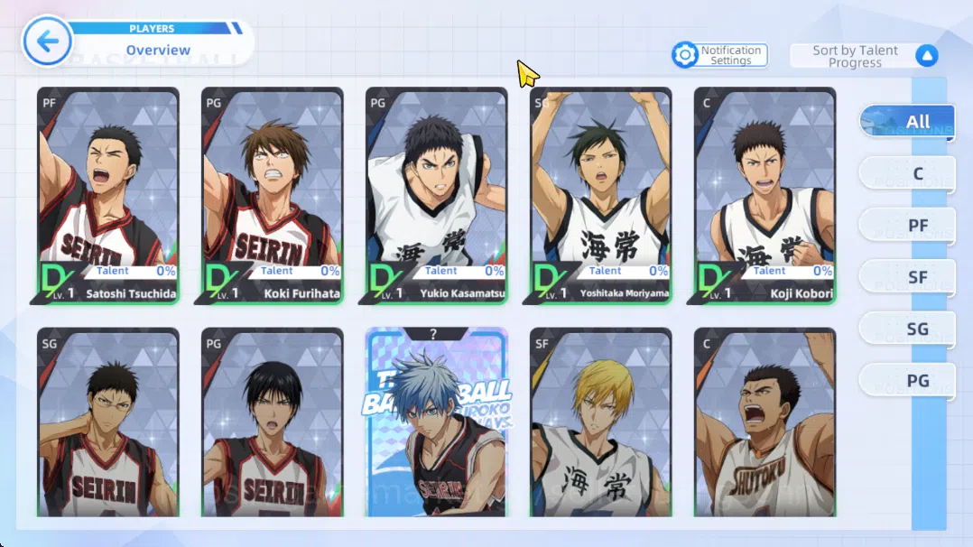 Kuroko's Basketball Street Rivals Accounts SEA|SV21|Lv31|Mitsuhiro Hayekawa A3,Daiki Aomine A image 3