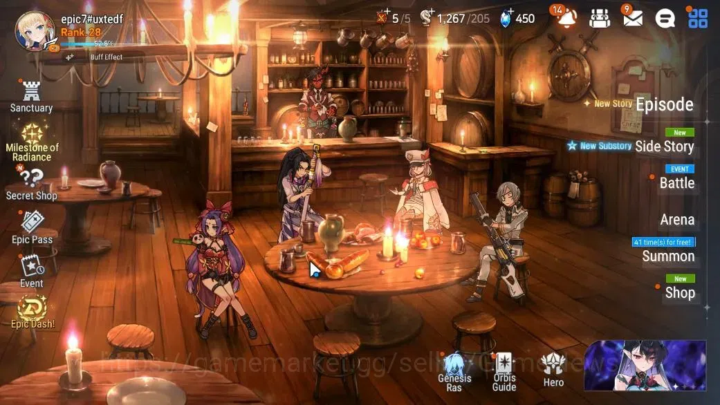 Epic Seven Accounts High-End GLOBAL UnVerif|New Era|2 ML(Tidal Rift Elvira,BW ISeria)+AUBE,Setsuka,Fenne,Etc|Poh ON|Abyss F 1