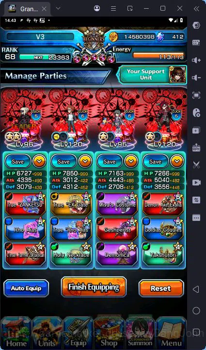 Grand Summoners Accounts [GLOBAL] Rank 68 | 11 Ascend | Summer Miyu | Shiro image 4