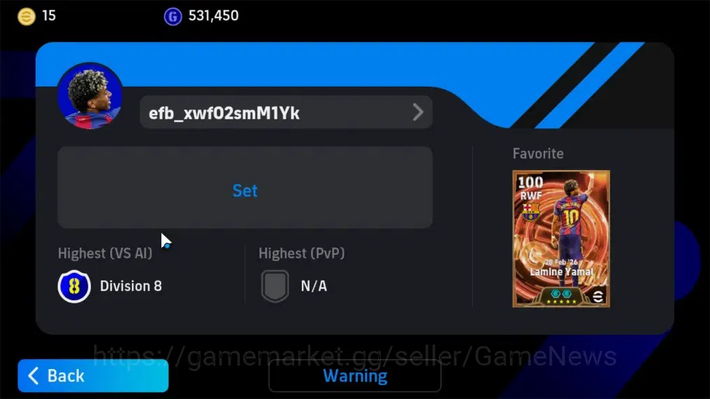 eFootball Accounts Legends & Iconic Players Android|Pack Team France'26|Big Time Lamine Yamal 28 Feb'26,Epic Steven 8