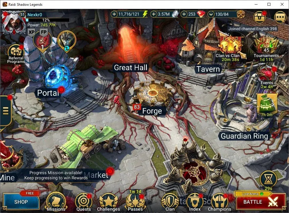 Raid: Shadow Legends Accounts Mid-Game Lv 51|745K Power|26 Legend(Prince 1