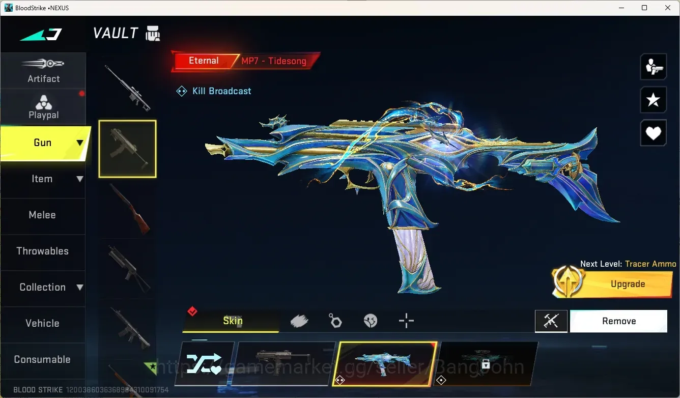 Blood Strike Accounts Collab Skin ASIA | 2 Eternal Gun: MP7-Tidesong,Thompson-Unplugged|Ultra Melee: Butterfly 1