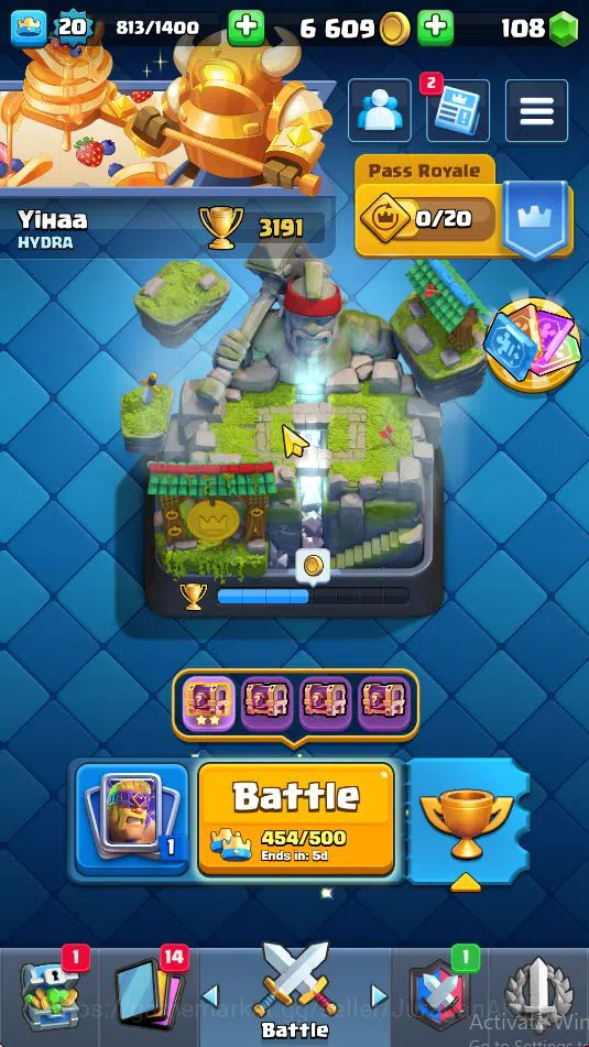 Lvl 20|Trophy 3191|KTL 8|Limited Skin|Card 57| 2 EVO 12 Epic 21 Rare 24 Common |Take Email(CR1275) Clash Royale Midgame Lvl 20|Trophy 3191|KTL 8|Limited Skin|Card 57| 2 E image 1