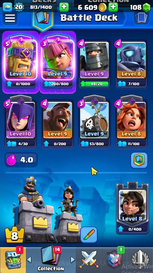 Clash Royale Accounts Midgame Lvl 20|Trophy 3191|KTL 8|Limited Skin|Card 57| 2 EVO 12 Epic 21 Rare 24 Common |Take 3