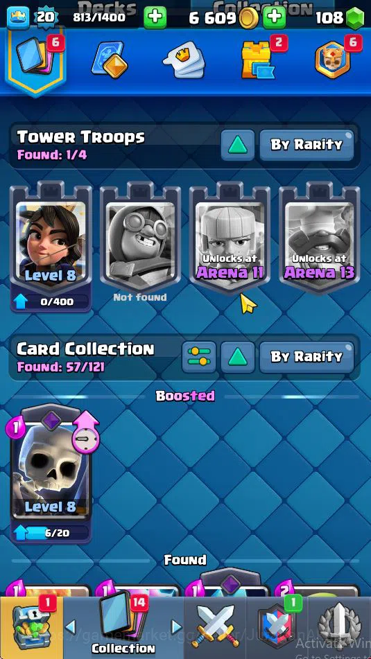 Clash Royale Accounts Midgame Lvl 20|Trophy 3191|KTL 8|Limited Skin|Card 57| 2 EVO 12 Epic 21 Rare 24 Common |Take 4