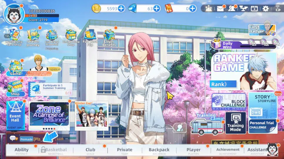 Kuroko's Basketball Street Rivals Accounts SEA SV 38|Lv15|Zone Atshushi,Taiga Kagami,Shun Izu image 3