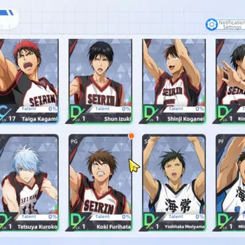 Kuroko's Basketball Street Rivals Accounts SEA SV 38|Lv15|Zone Atshushi,Taiga Kagami,Shun Izu image 1