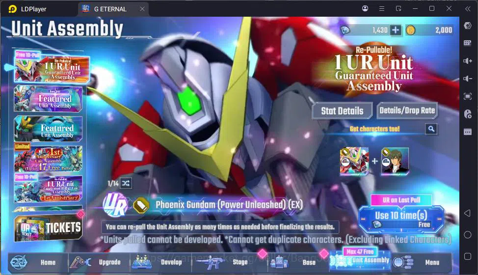 SD Gundam G Generation ETERNAL Accounts GLOBAL rank 1, 13 UR unit, 7 char, 3 sup, 1k DM, u image 5