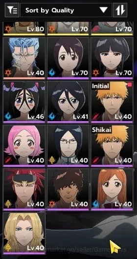 BLEACH: Soul Resonance Accounts NuverseSEA|LV63|9767 Spiritual Jade|6 SSR (AizenB6 image 3
