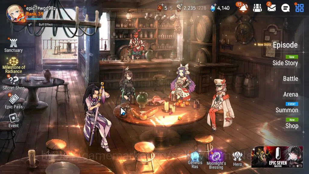 Epic Seven Accounts GLOBAL Unverif|New Era|5 ML(Salome,S Taeyou,EW Lud image 1