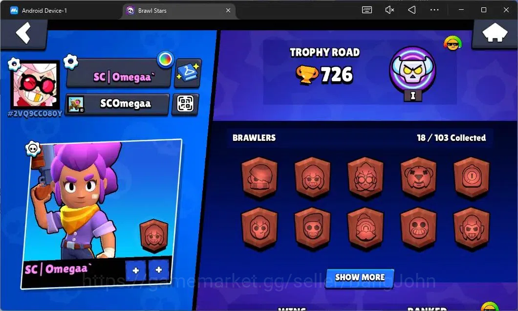 Brawl Stars Accounts Global|726 Thropy|18 Brawler|2 Max Hypercharge(She image 2