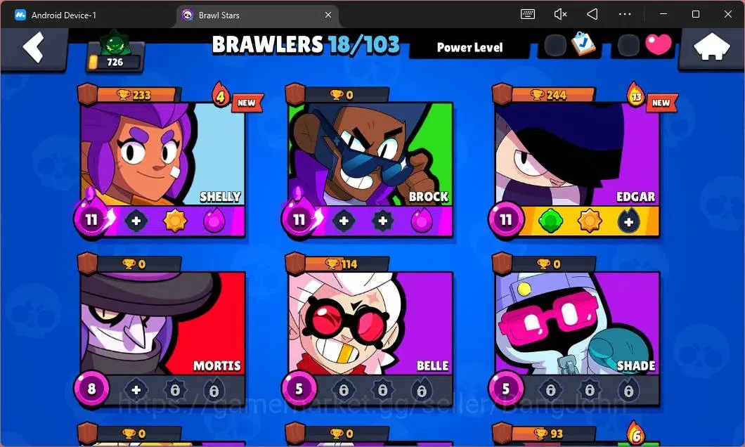 Brawl Stars Accounts Global|726 Thropy|18 Brawler|2 Max Hypercharge(She image 5