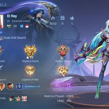 Mobile Legends: Bang Bang Accounts Others Global|Hero 61|Skin 72|Seasoned|Lightborn Granger,Gaara Vale,Covenant