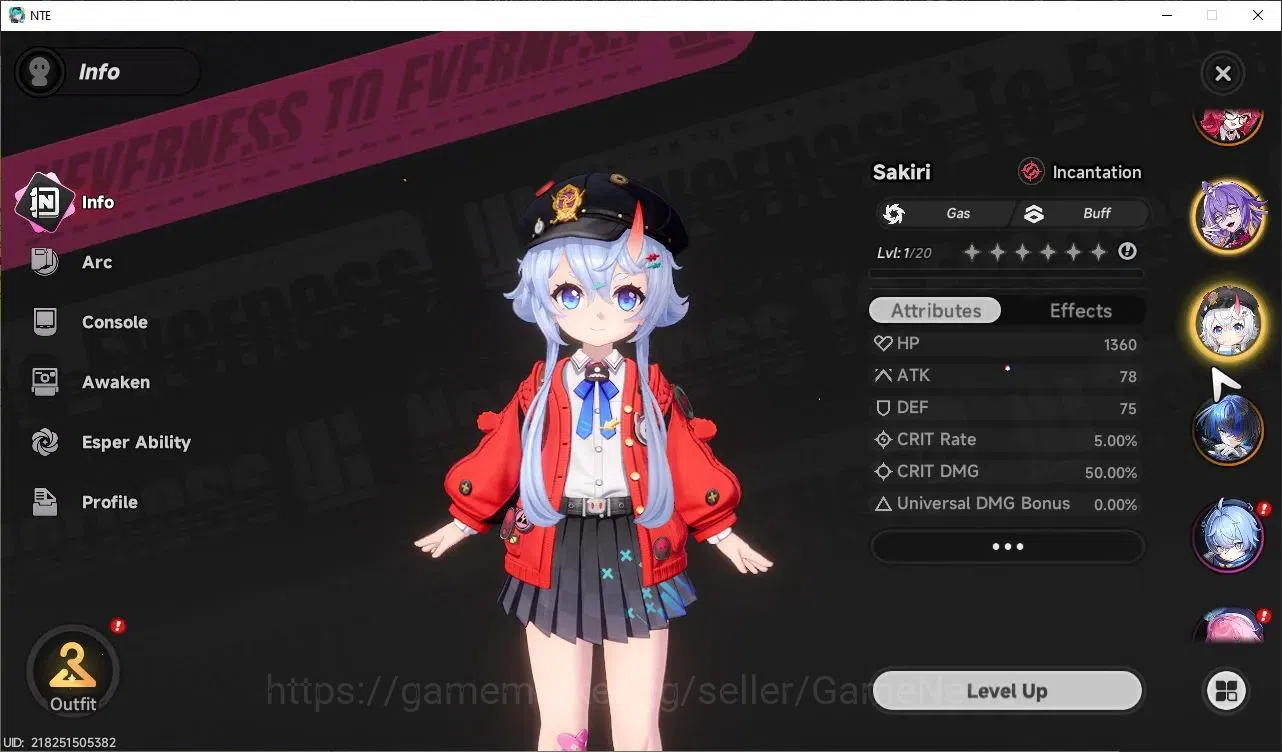 Neverness to Everness Accounts GLOBAL EU|HL 3|4 SSR Limited Nanally, Daffodill, S image 3