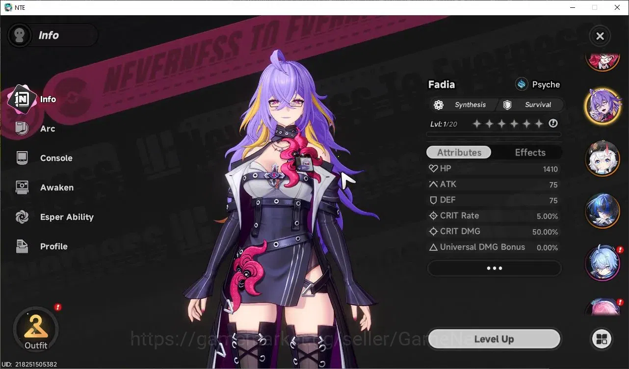 Neverness to Everness Accounts GLOBAL EU|HL 3|4 SSR Limited Nanally, Daffodill, S image 4