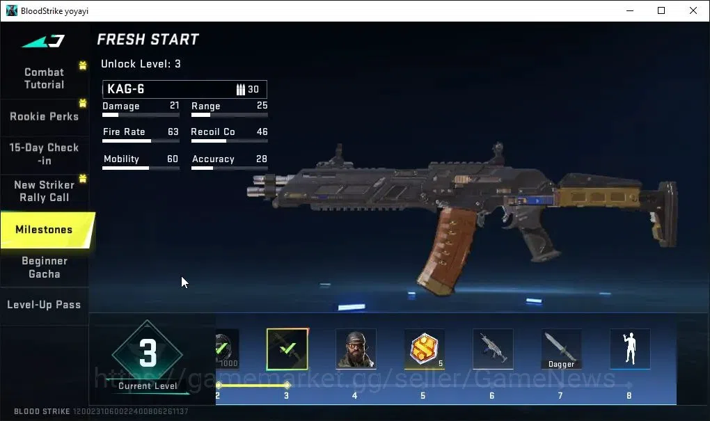 Blood Strike Accounts ASIA|Fresh Starter|ULTRA M700-Iridian Lv2|Legendar image 12