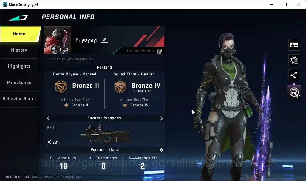 Blood Strike Accounts ASIA|Fresh Starter|ULTRA M700-Iridian Lv2|Legendar image 2