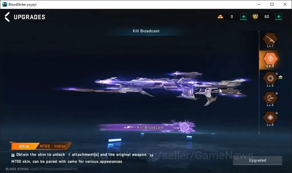 Blood Strike Accounts ASIA|Fresh Starter|ULTRA M700-Iridian Lv2|Legendar image 4