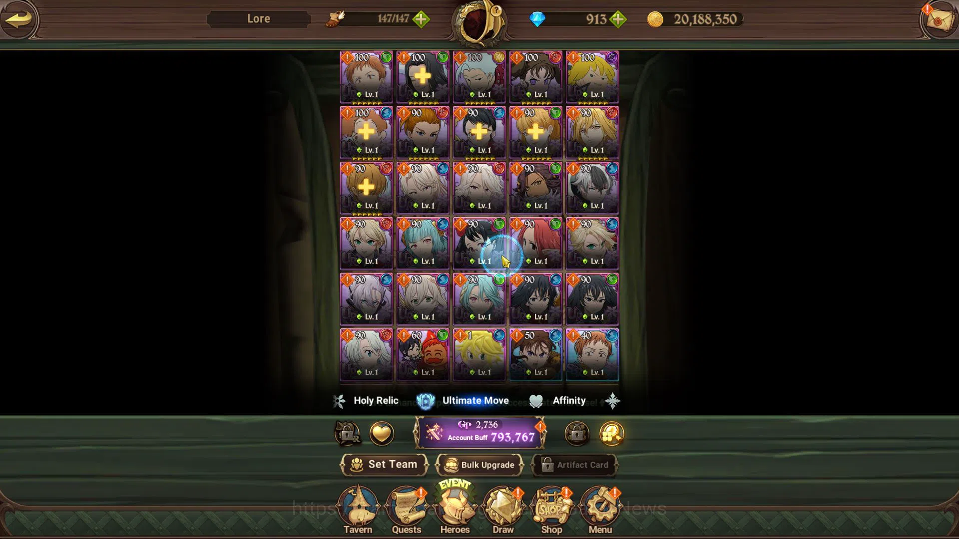 The Seven Deadly Sins: Grand Cross Accounts Asia|793K CC|Starter Ch4|913 DM|2 UR| Merlin&Escan image 4