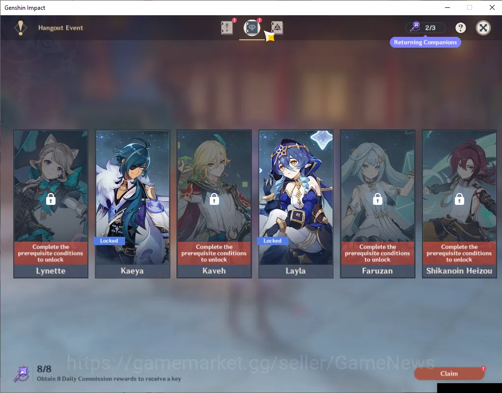 Genshin Impact Accounts NA|AR 55|2 Limited +3(*5Weapon)|(DurinC2,Venti)+Si image 5