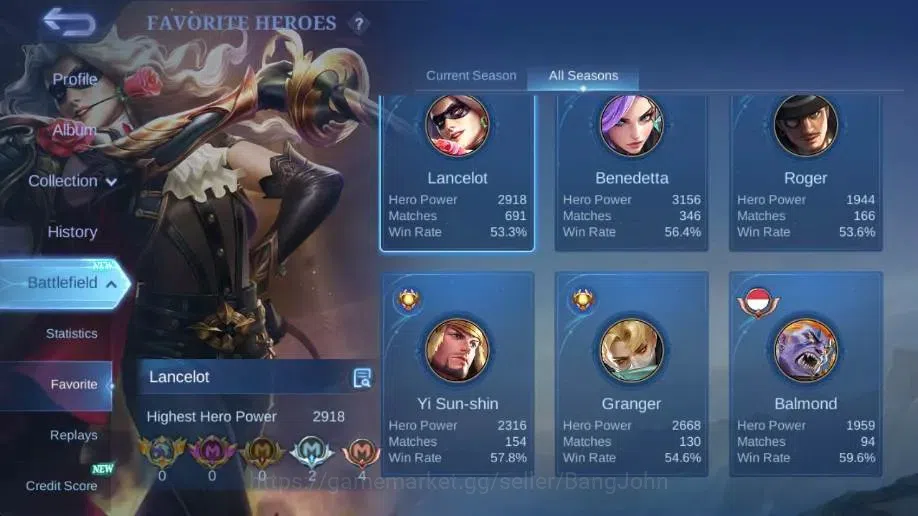 Mobile Legends: Bang Bang Accounts Global|Hero 81|Skin 106|Seasoned|SpongeBob|Valenti image 4