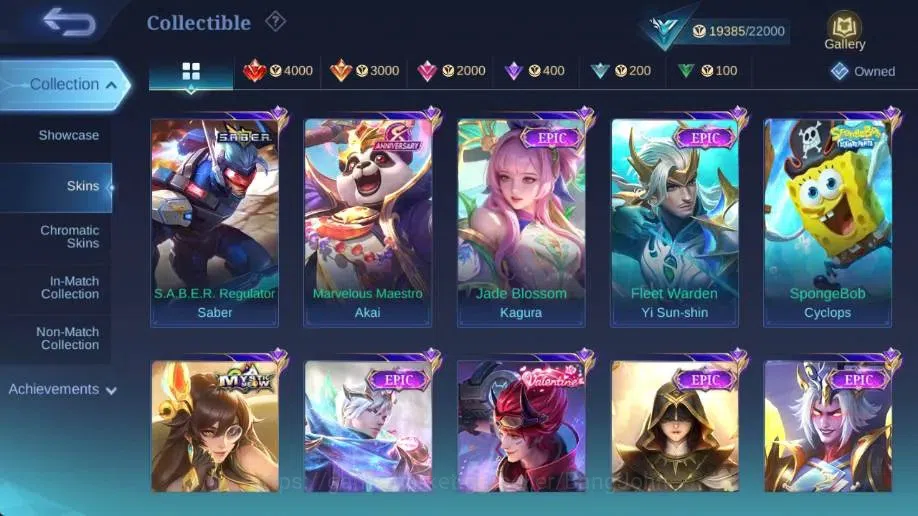 Mobile Legends: Bang Bang Accounts Global|Hero 81|Skin 106|Seasoned|SpongeBob|Valenti image 8