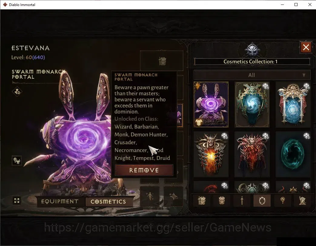 Diablo Immortal Accounts SEA=Verathiel|CS ON|Lv60(640)|Tempest|CR 39k|Reso image 10