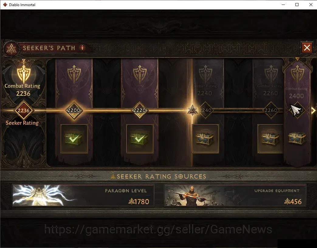 Diablo Immortal Accounts SEA=Verathiel|CS ON|Lv60(640)|Tempest|CR 39k|Reso image 12