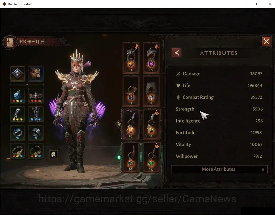 Diablo Immortal Accounts SEA=Verathiel|CS ON|Lv60(640)|Tempest|CR 39k|Reso image 3