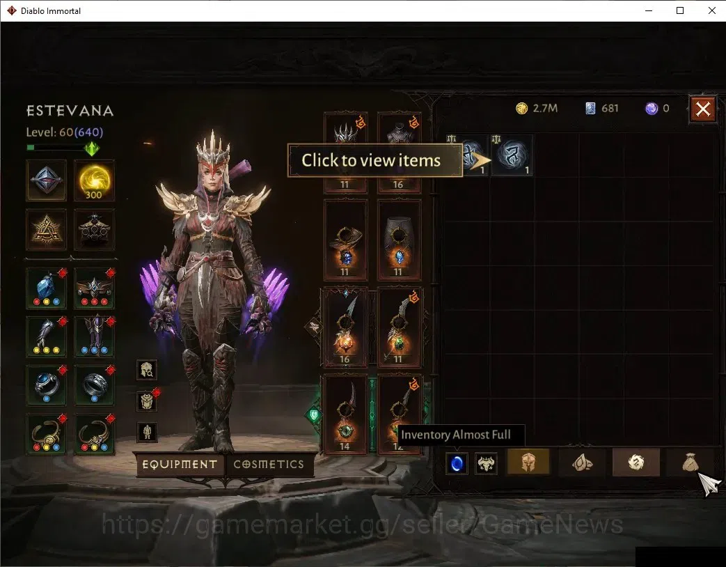 Diablo Immortal Accounts SEA=Verathiel|CS ON|Lv60(640)|Tempest|CR 39k|Reso image 7