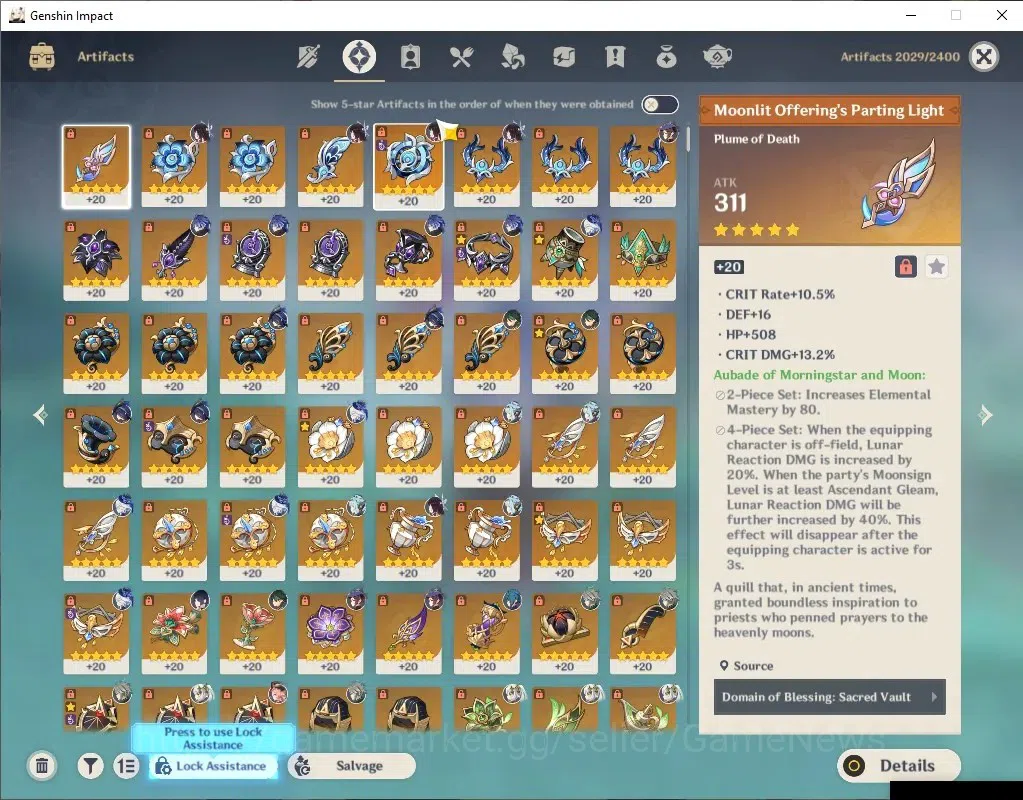 Genshin Impact Accounts Asia|AR60|2 PremTeam|18Limited+11(*5WEP)|HuTaoC1+S image 14