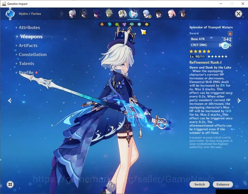 Genshin Impact Accounts Asia|AR60|2 PremTeam|18Limited+11(*5WEP)|HuTaoC1+S image 8