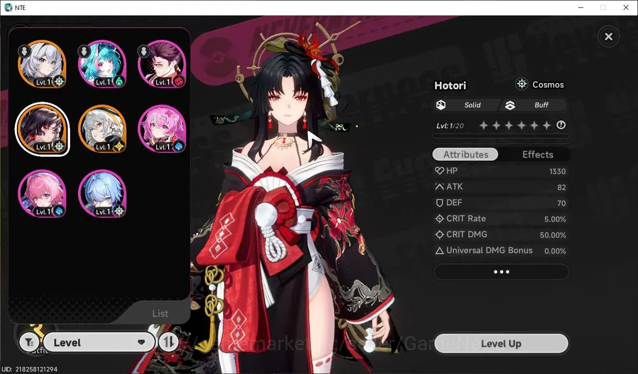 Neverness to Everness Accounts Global NA |HL 3| 2 SSR Hotori, Hathor + Selector O image 1