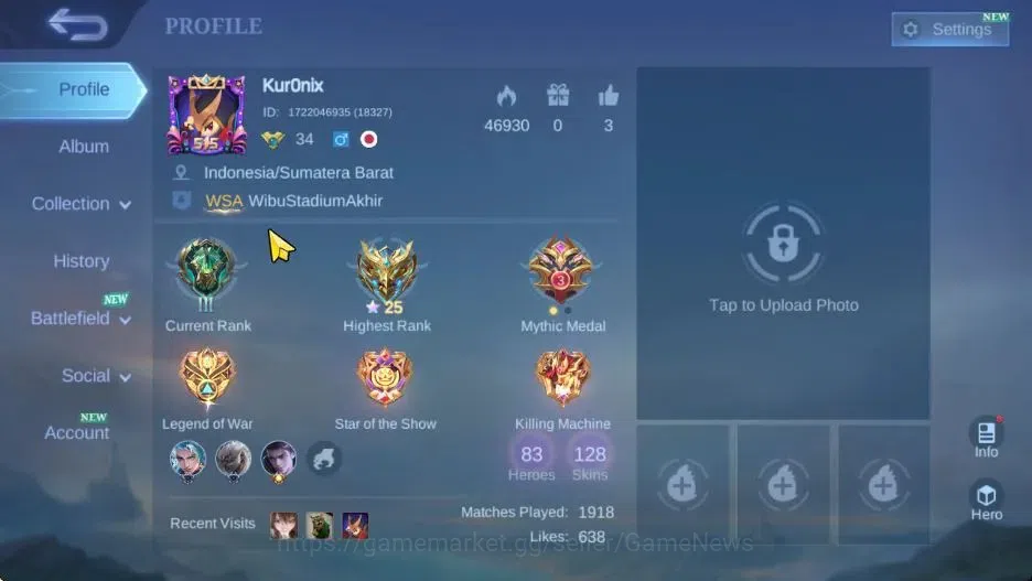 Mobile Legends: Bang Bang Accounts Hero 83|Skin 128|Pace Fanny,SpongB Cyc,SABER Layla image 3