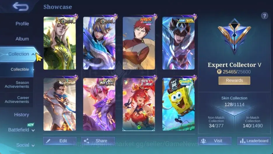 Mobile Legends: Bang Bang Accounts Hero 83|Skin 128|Pace Fanny,SpongB Cyc,SABER Layla image 4