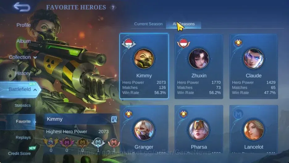 Mobile Legends: Bang Bang Accounts Hero 83|Skin 128|Pace Fanny,SpongB Cyc,SABER Layla image 6
