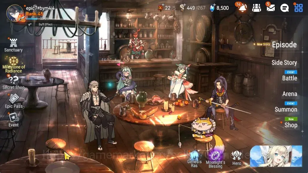 Epic Seven Accounts Limited Hero GLOBAL Unverif|New Era|6 ML(Salome,NM Luna,ABS Yufine,Belian)+Setsuka,TA Coli,Etc|PoH 1