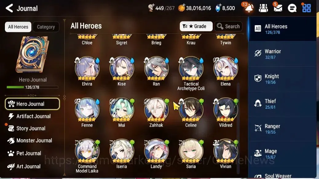 Epic Seven Accounts Limited Hero GLOBAL Unverif|New Era|6 ML(Salome,NM Luna,ABS Yufine,Belian)+Setsuka,TA Coli,Etc|PoH 8
