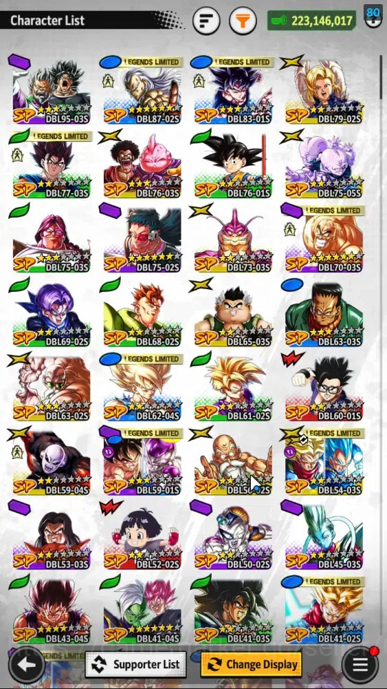 Dragon Ball Legends Accounts 223M TotalPower|LV159|6UL+15LL|SSG SS Gogeta,2 SS  image 4