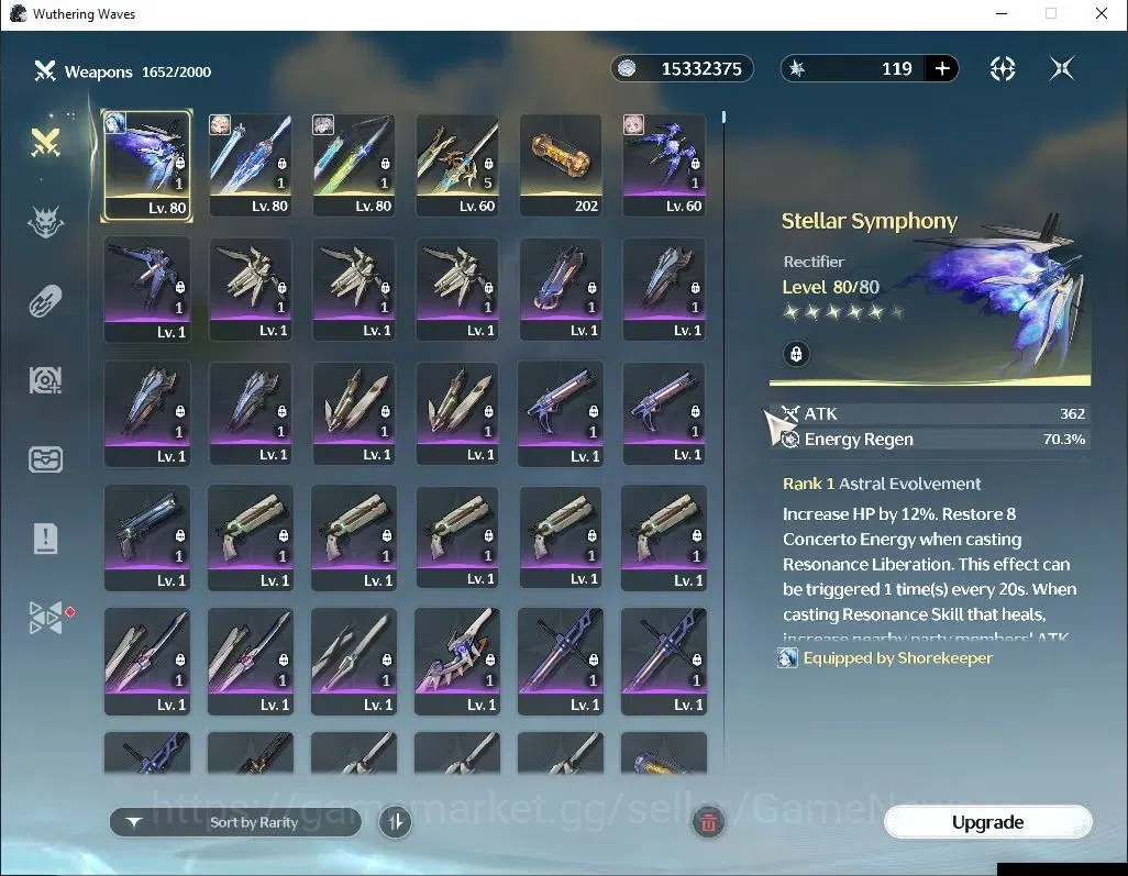 Wuthering Waves Accounts Others SEA|UL 56|3 Limited+3 Standard|(Cartethyia R3,Shorekeeper)+Sign, Rebecca,Encore Etc|MC 4