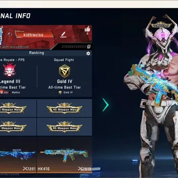 Blood Strike Accounts Collab Skin ASIA | 2 Eternal: MP7-Tidesong Lv2|2 Collab Guns|Ultra Melee: The Iron-|13 Ultra Guns|15