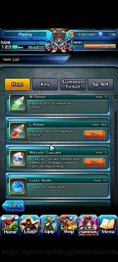 Grand Summoners Accounts Global|Rank 123|1 Sp Art|25 Ascend+18 TW|(Roy,S Mi image 3