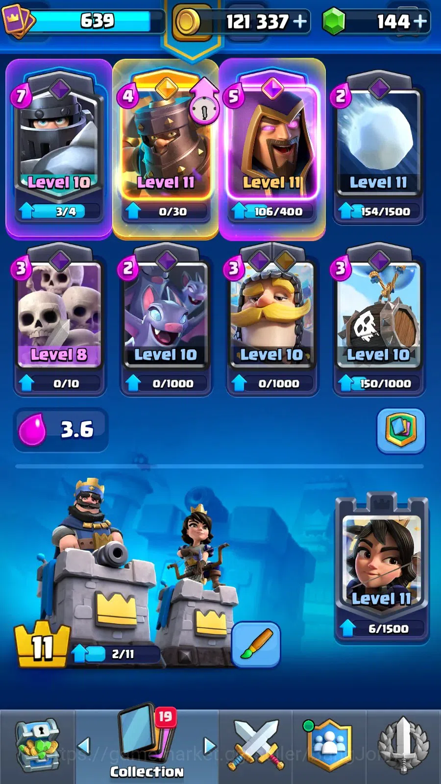 Clash Royale Accounts Mobile |KTL 11|Trophy 5044|Card 74|8 Hero|6 Evo|Lv image 19