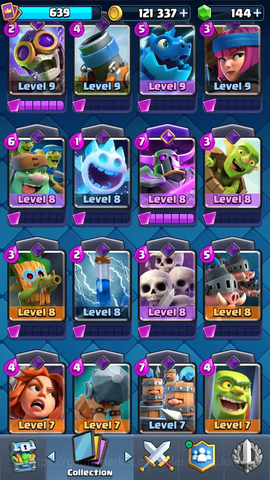 Clash Royale Accounts Mobile |KTL 11|Trophy 5044|Card 74|8 Hero|6 Evo|Lv image 2
