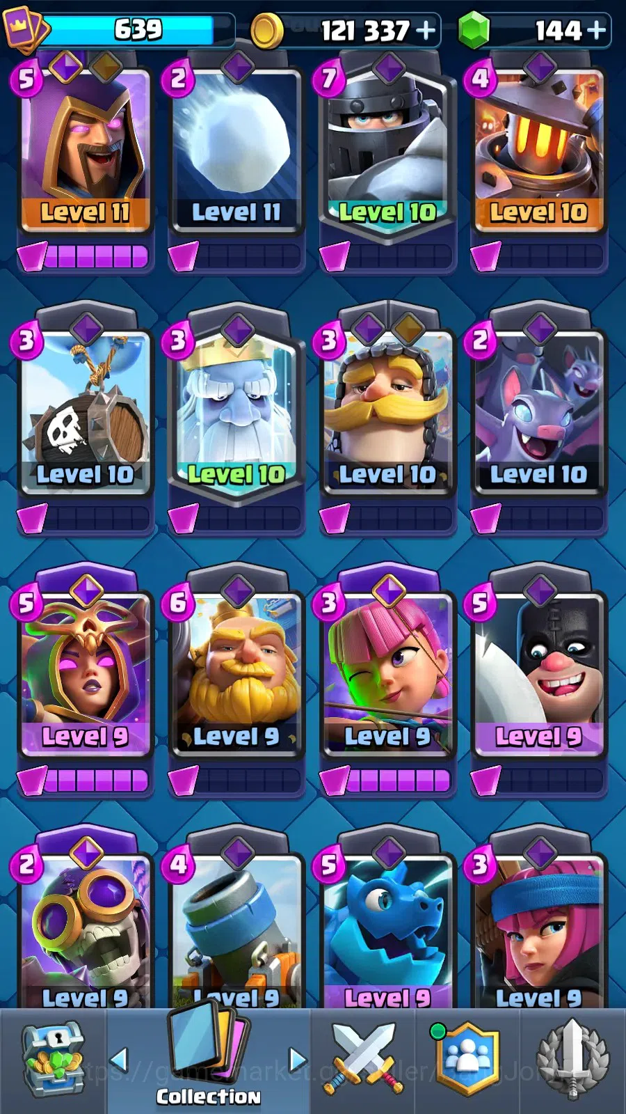 Clash Royale Accounts Mobile |KTL 11|Trophy 5044|Card 74|8 Hero|6 Evo|Lv image 3