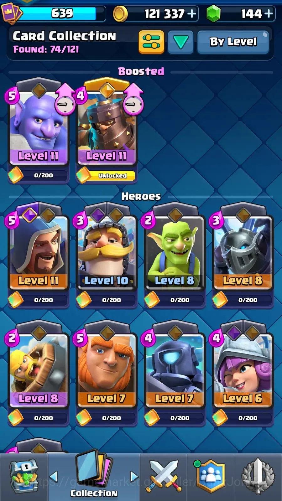 Clash Royale Accounts Mobile |KTL 11|Trophy 5044|Card 74|8 Hero|6 Evo|Lv image 4