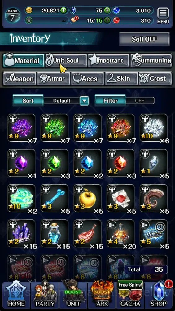Last Cloudia Accounts GLOBAL|Rank 7|Collab Brave Frontier (Fire God Varg image 10