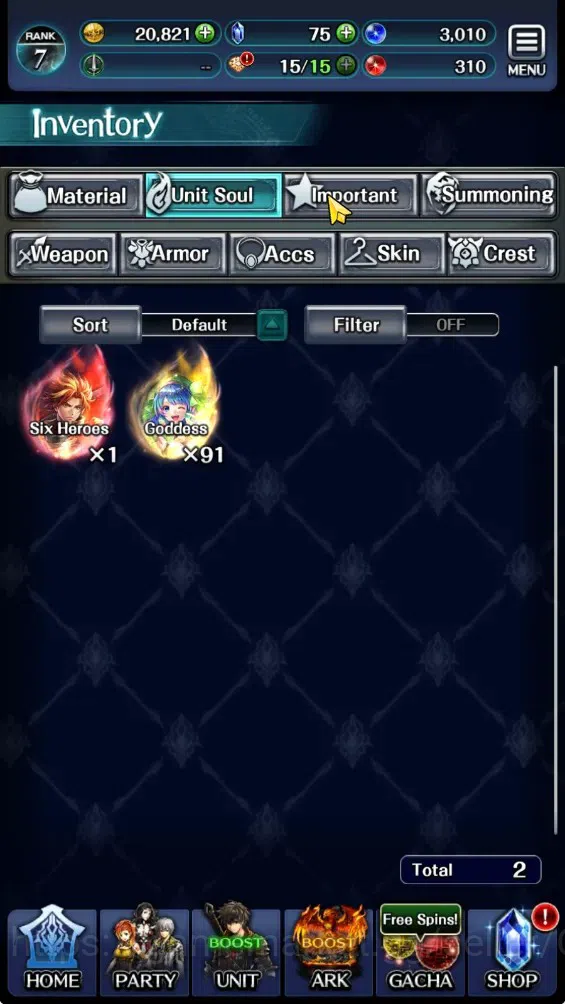 Last Cloudia Accounts GLOBAL|Rank 7|Collab Brave Frontier (Fire God Varg image 11
