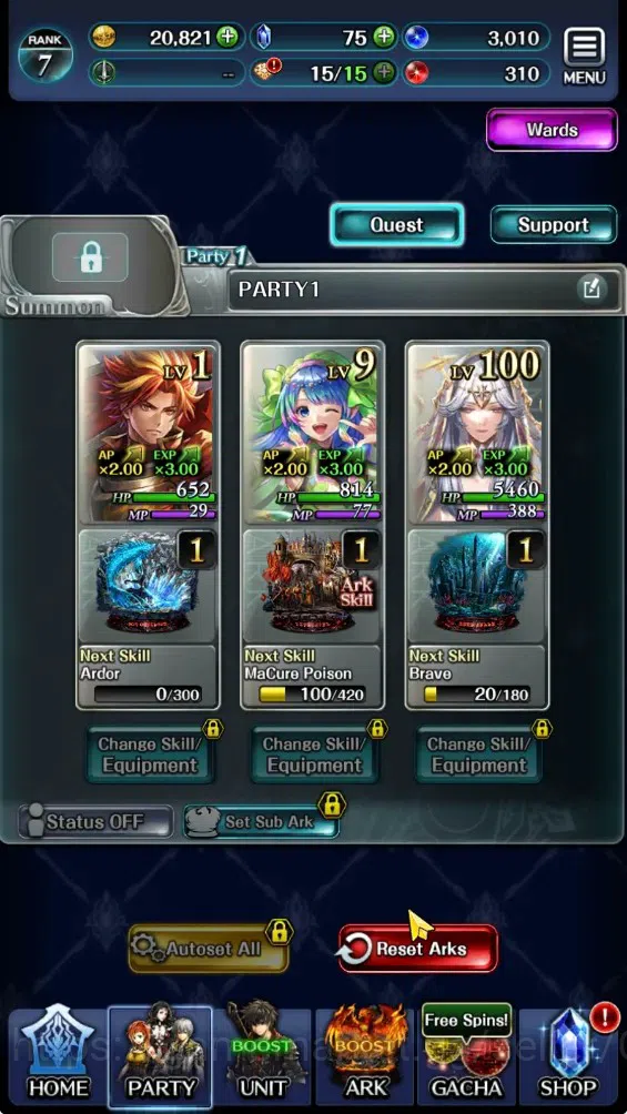 Last Cloudia Accounts GLOBAL|Rank 7|Collab Brave Frontier (Fire God Varg image 6